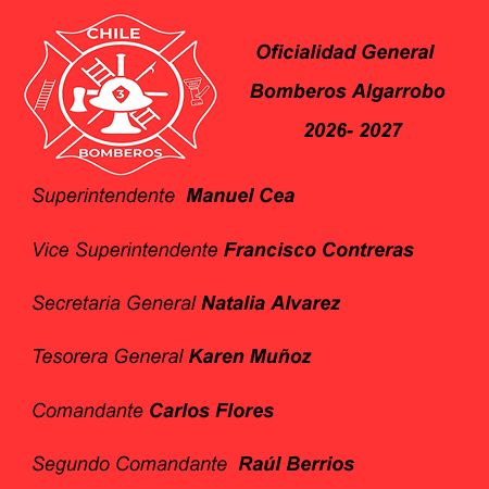 elecciones cuerpo de bomberos de algarrobo