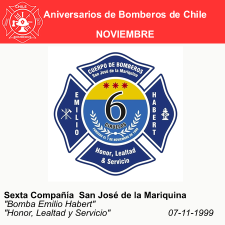 sexta compañia de bomberos de san jose de la mariquina 