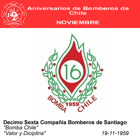aniversario decimo sexta compañia bomberos de santiago