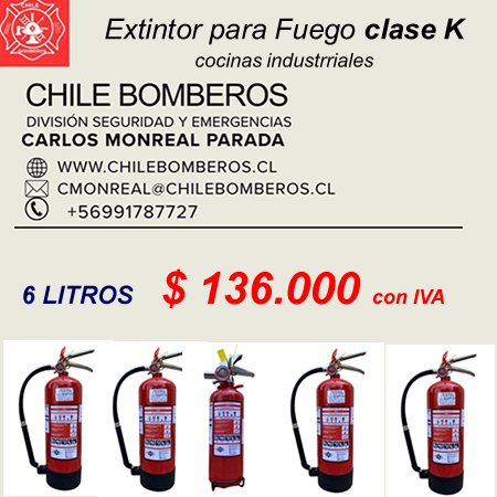 extintor clase K para las cocinas de restaurantes 