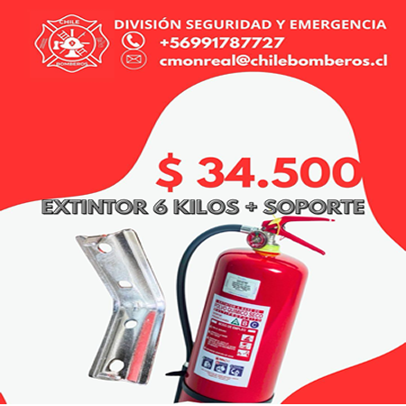 CHILEBOMBEROS DIVISIÓN SEGURIDAD Y EMERGENCIAS EXTINTORES DE TODOS LOS TIPOS 