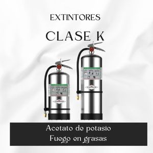 extintor de acetato de potacio especial para combatir fuegos de grasas naturaes y vegetales  sin riesgo de salpicadura. Chilebomberos seguridad y emergencias algarrobo chile 