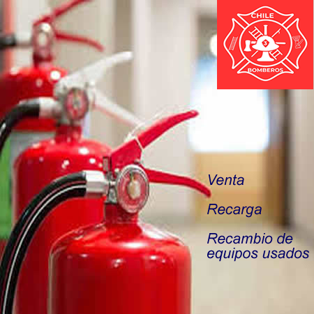 venta de equipos nuevos de extintores, recambio y mantencion de extintores de polvo quimico seco, dioxido de carbono y acetato de potasio 